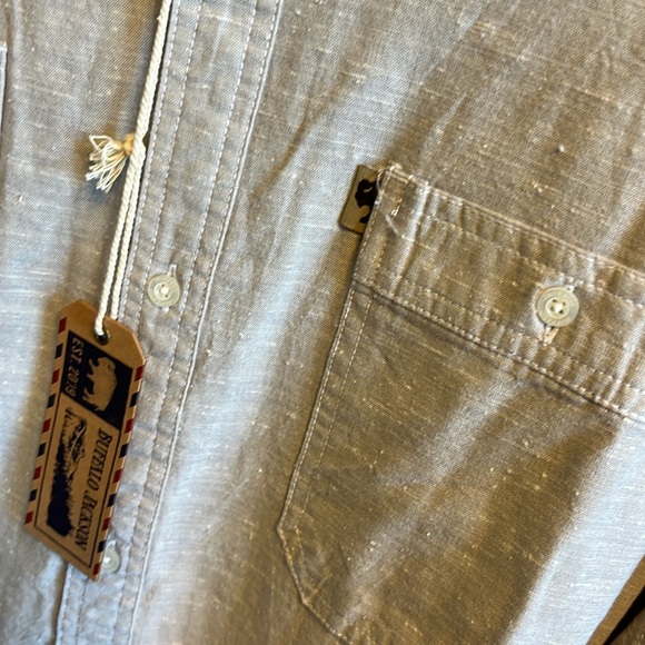 NWT Buffalo Jackson Men’s Light Gray Twill Button Down Shirt XXL - Picture 3 of 6